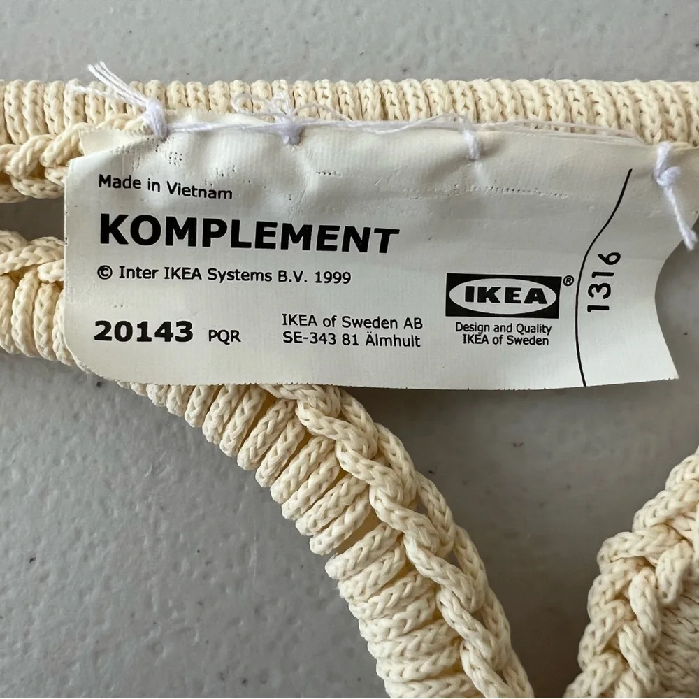 Ikea Komplement Ivory Macrame Scarf Tie Belt Hanger Holder Organizer 28 Circles
